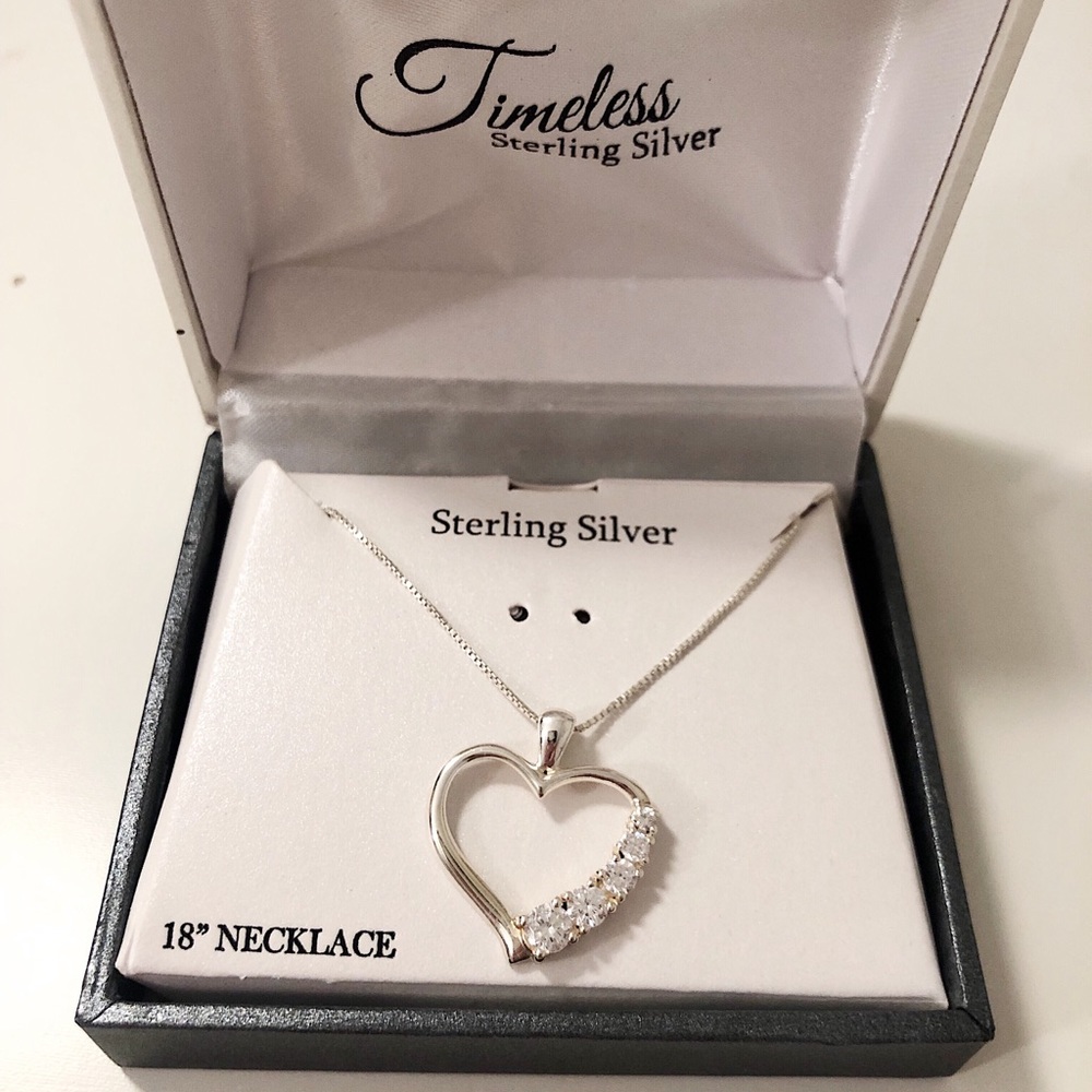 Timeless Sterling Silver Heart Necklace